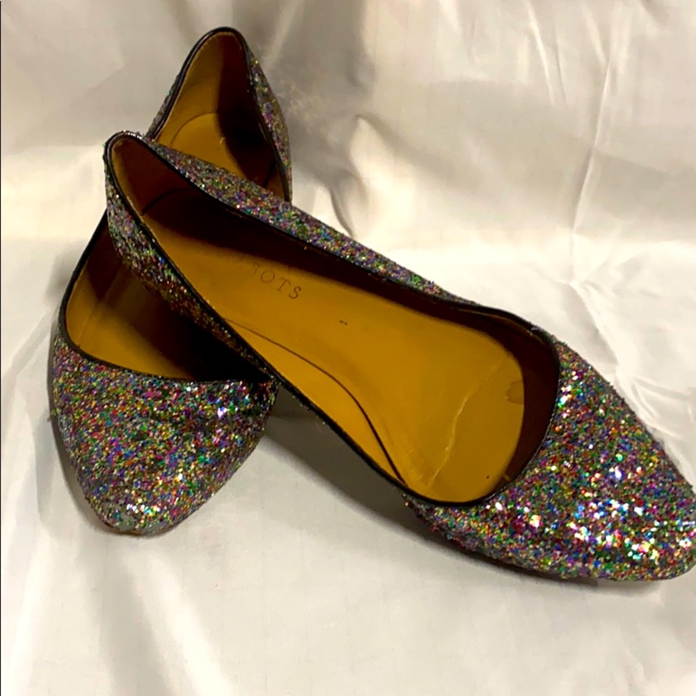 Talbots multi colored glitter shoes